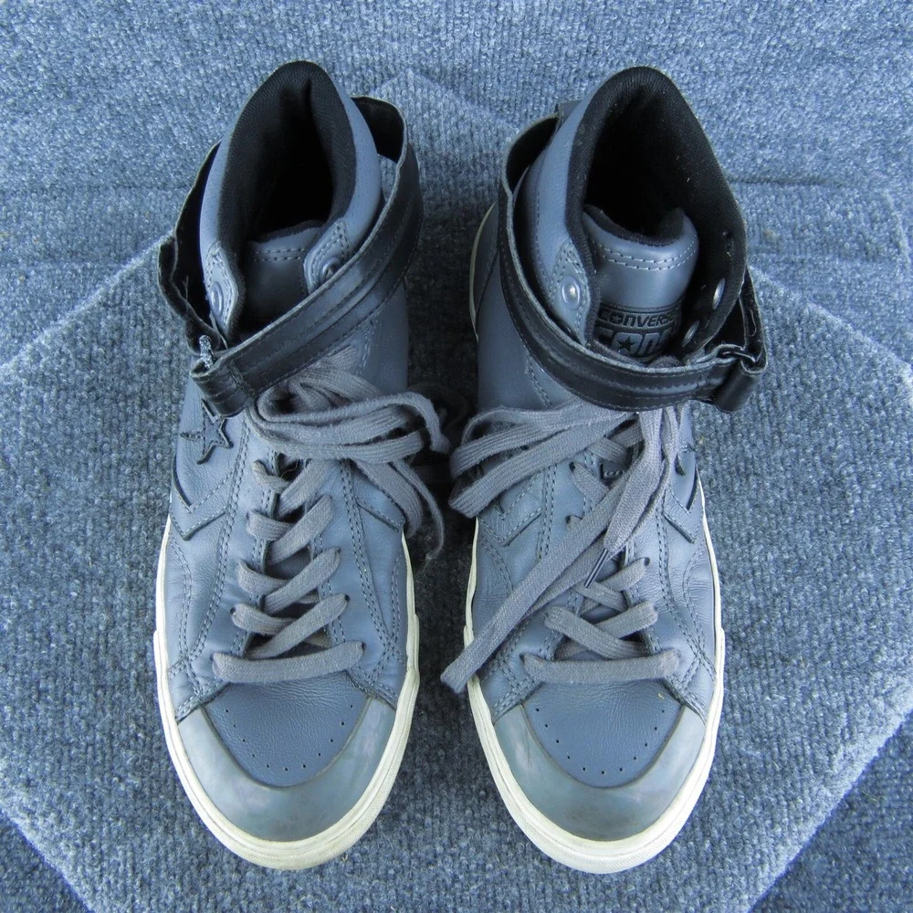 Converse CONS Men Sneaker Shoes Gray Leather Lace Up Size 8‎ Medium